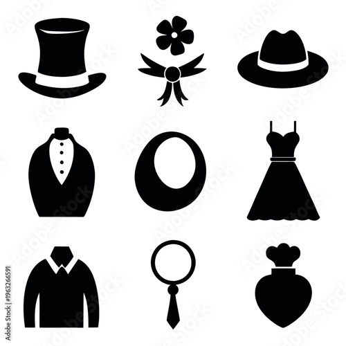 set of fashion accessories