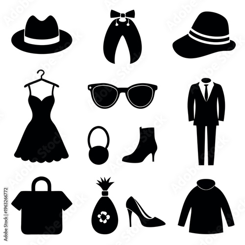 set of fashion accessories