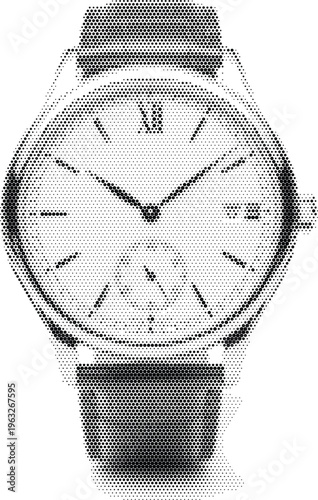 classic watch analog time halftone watchmaker jewelry luxury dial timer fashion accessory clock leather