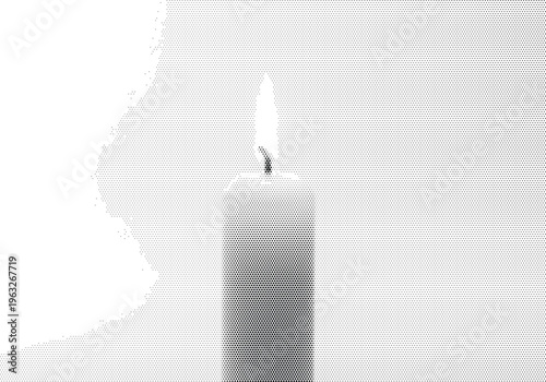 candle wax flame light halftone fire spirituality burning prayer ritual illumination traditional funeral memorial