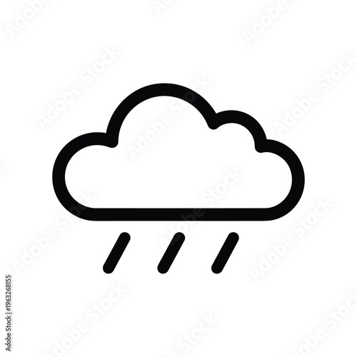 Rain Cloud Icon Weather Forecast Graphic