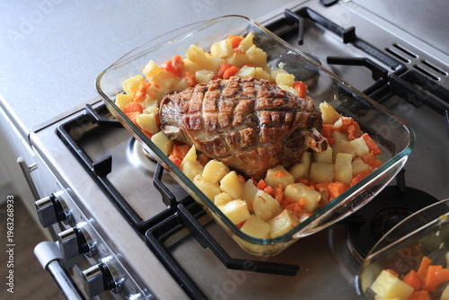 roasted lamb with potatoes
