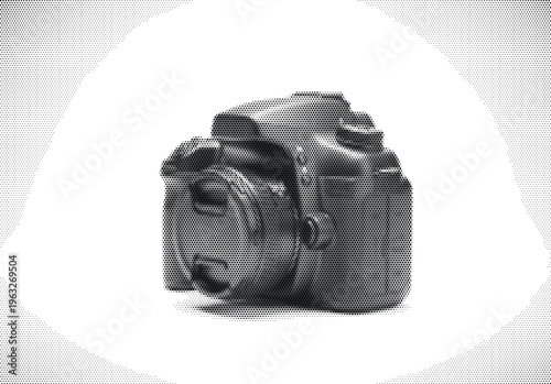 dslr camera photography equipment halftone media technology photo optics professional lens capture electronic hobby