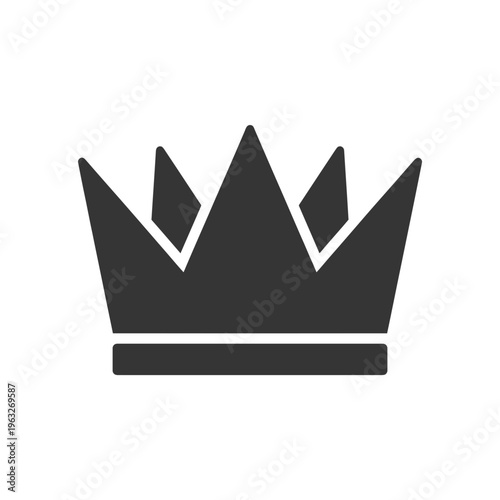 Royal Crown Icon Silhouette for Symbol of Power and Prestige