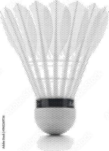 shuttlecock badminton sports equipment halftone athlete game match competition racket exercise recreation athletic birdie