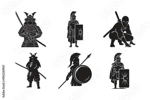 Elite soldier silhouette collection as a high quality set bundle.