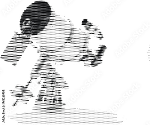 telescope astronomy science space halftone research education galaxy stars technology cosmos observation optical explorer