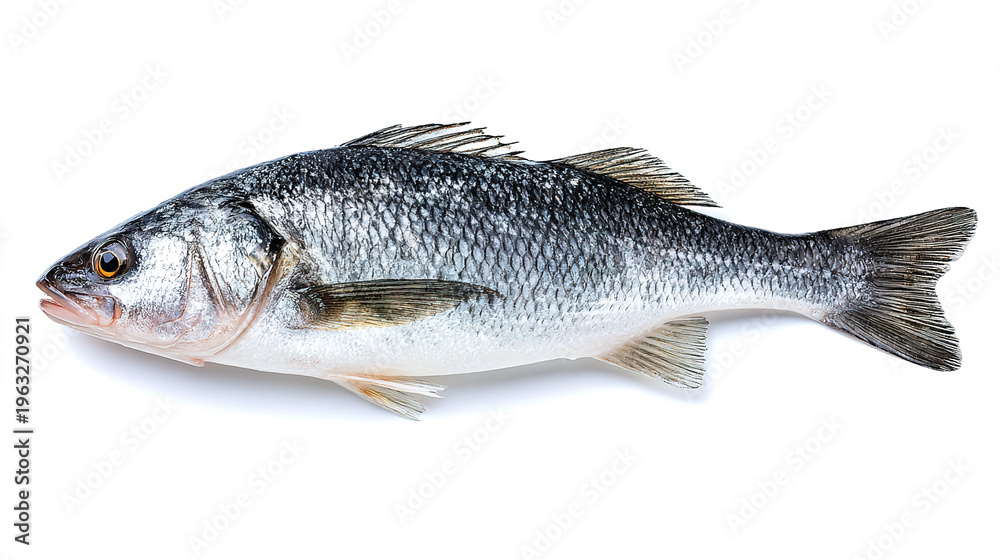 Obraz premium salmon fish isolated on white background