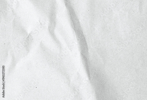 Crumpled white paper background texture with folds and creases, empty sheet vector design EPS10