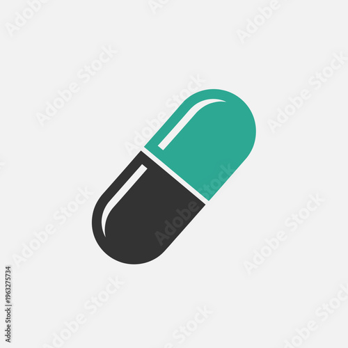 Closeup of a single capsule pill.