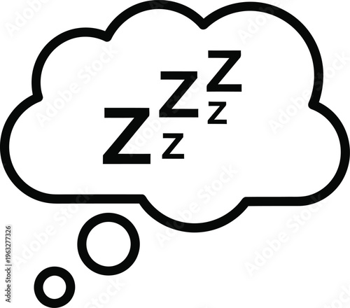Sleepiness graphic icon. Drowsiness is a symptom of fatigue, depression, poor health, side effects of drugs, diseases. Vector illustration isolated for web and mobile apps in line design
