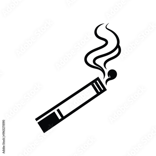 Cigarette Smoking Icon Addiction Symbol