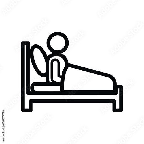 Sleeping Person Bedside Resting Concept