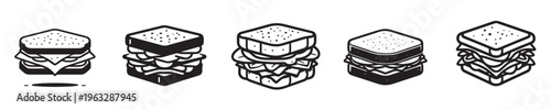 sandwich vector with silhouette style