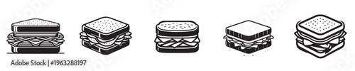 sandwich vector with silhouette style