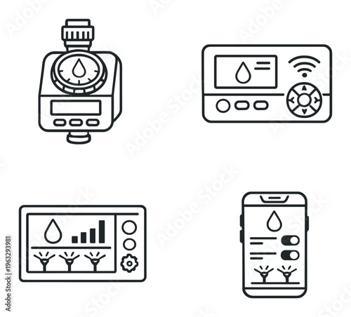 Irrigation controllers and smart timers displaying water controls