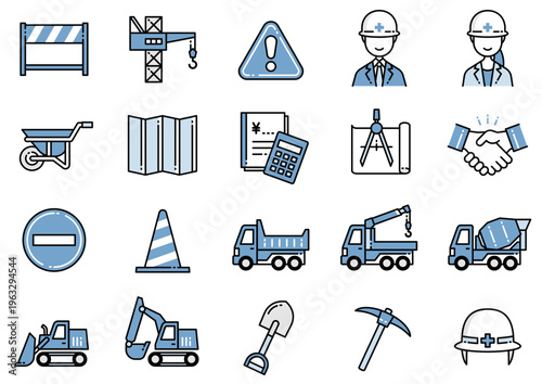 工事アイコン04　Construction icons