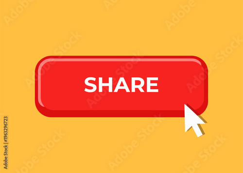Share button with click
Vector red click button on an orange background
