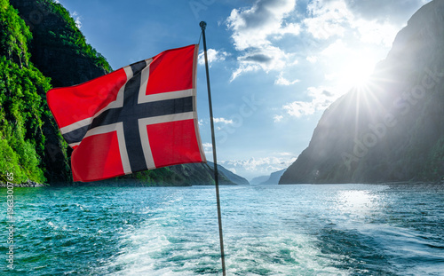 Boat trip on a fjord in Norway