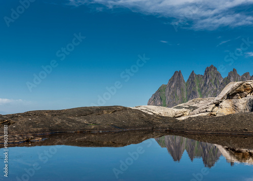 Fjord landscape on Senja in Norway