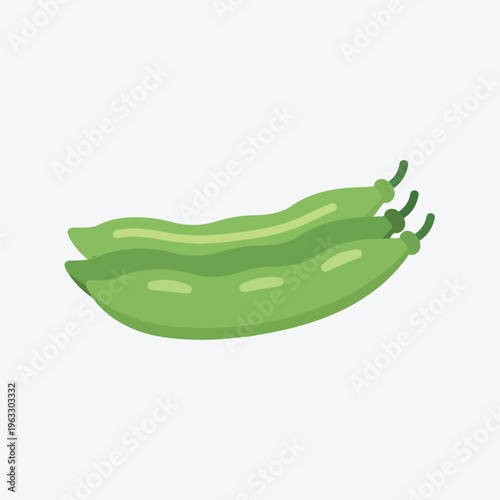 Fresh green pea pod vegetable.