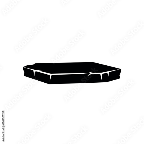 Iceberg or ice floe in black and white.