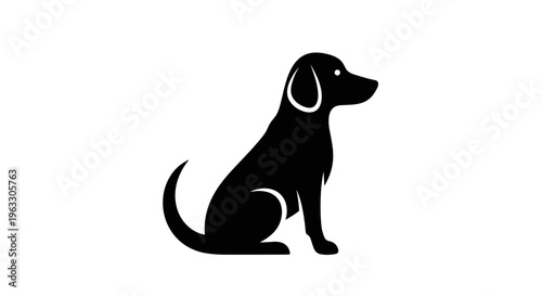 Black silhouette of a dog 1.