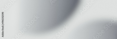 Minimalist white grey grainy gradient banner background with soft noise texture.
