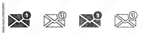 Sketch new email icon design set
