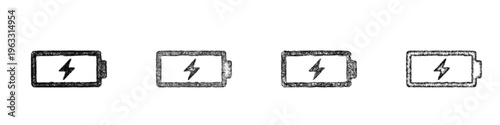 Sketch charging icon design set