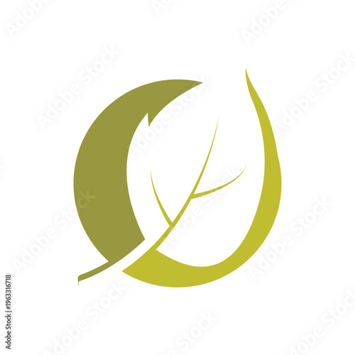 Logos of green leaf ecology nature element vector icon