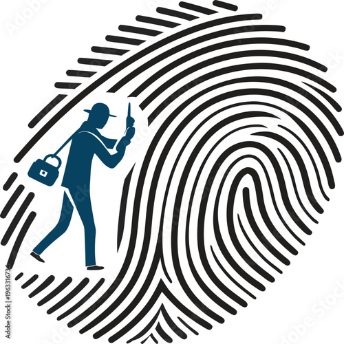 Vector illustration of a man with a sword and a man with a gun navigating a 3d business maze puzzle toward a target center arrow symbol