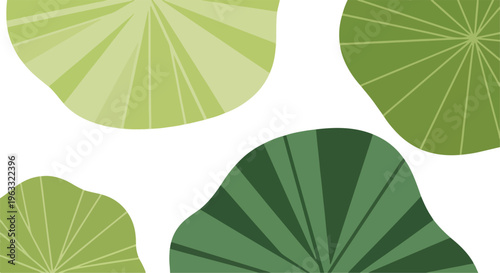 Abstract Green Organic Shapes Vector Background