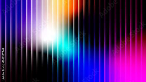 Holographic glass distortion with pastel lilac peach and sky blue gradient blurred ripple stripes glossy vertical flow futuristic abstract background editable vector