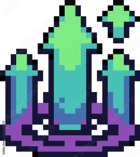 Rising Arrow Level Up Effect Pixel Art