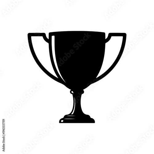 Trophy cup icon representing winner prize celebration and competition success achievement concept Vector illustration