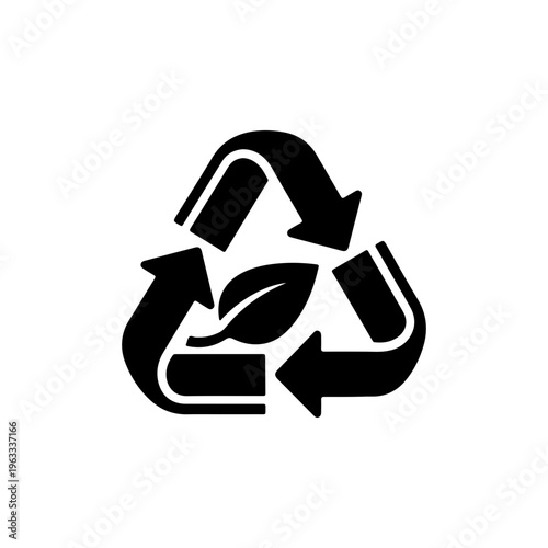 Zero waste symbol icon representing sustainable lifestyle and environmental protection concept Vector illustration