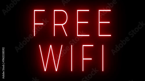 Neon Free WiFi Sign