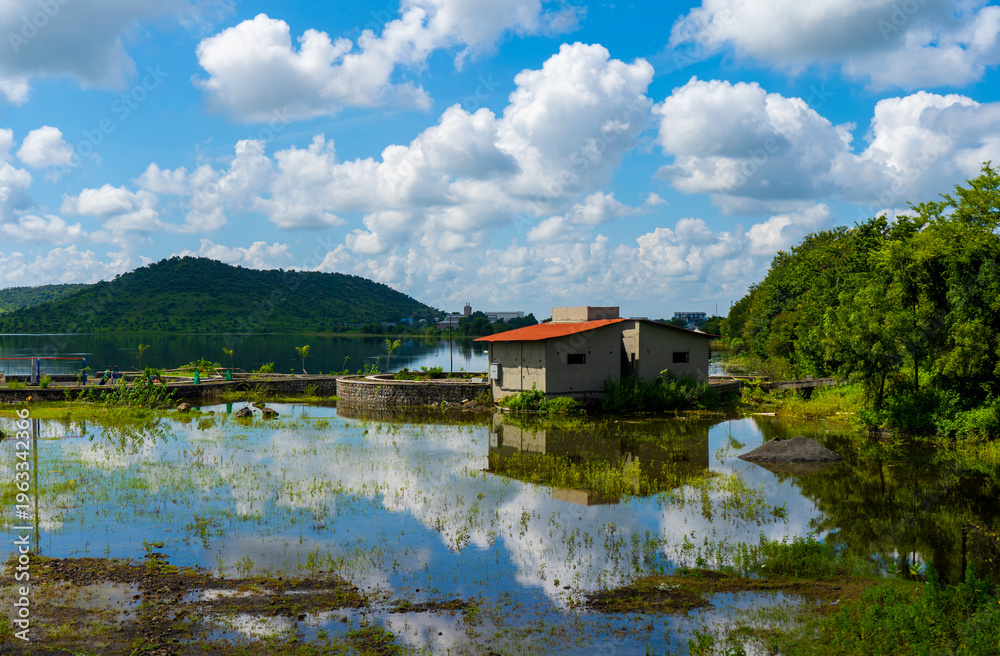 Fototapeta premium Beautiful landscape view in sunny day.