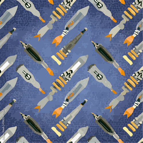 Military Missiles and Rockets Pattern.