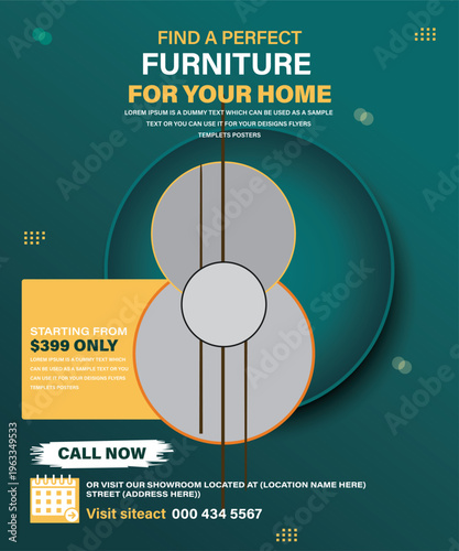 Modern Furniture Store Advertisement Flyer Template