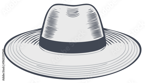 Classic fedora hat with grosgrain ribbon detail, representing vintage fashion and style