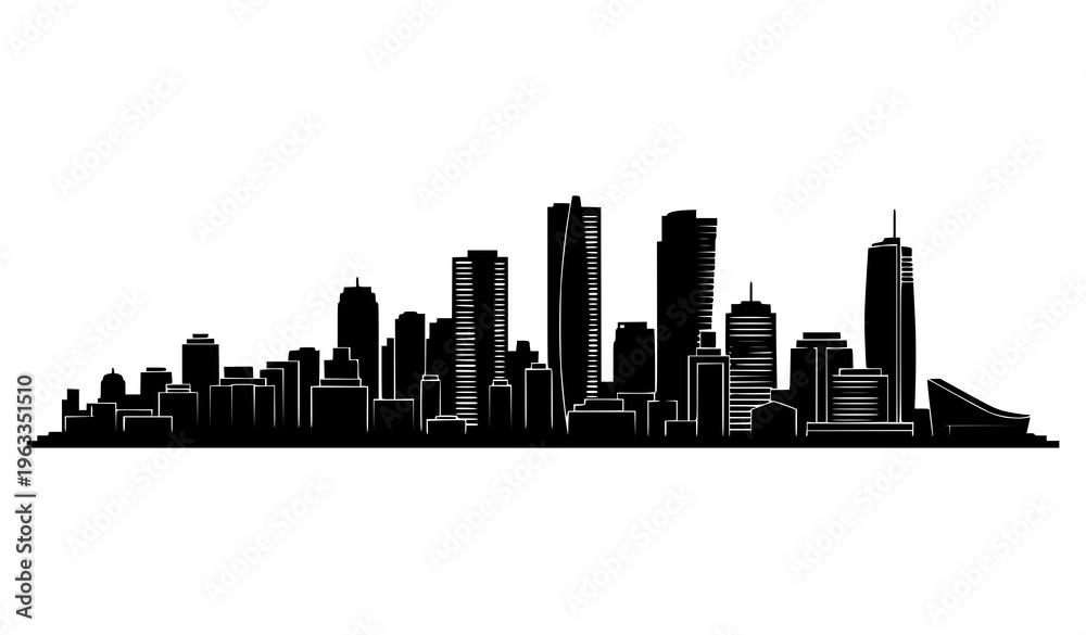 Obraz premium Ramat Gan Israel skyline silhouette vector modern cityscape isolated on white background