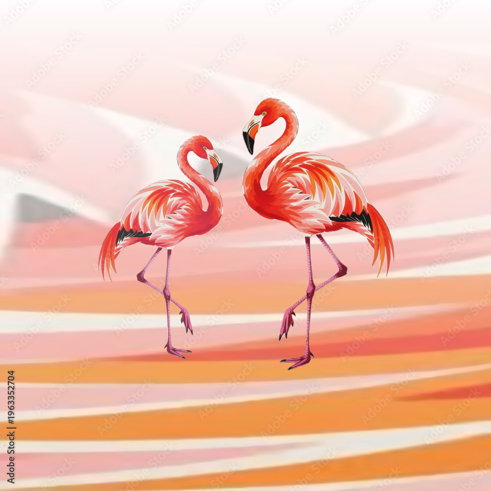 Obraz premium Flamingo Tango