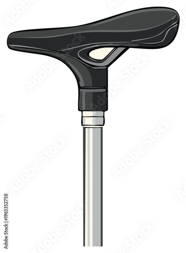 Illustration of a sleek bicycle seat on its post for a comfortable riding experience