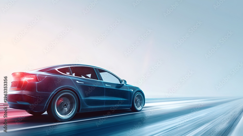Obraz premium Modern luxury car with sleek design, innovative technology, and high performance ideal for stylish transportation and automotive enthusiasts