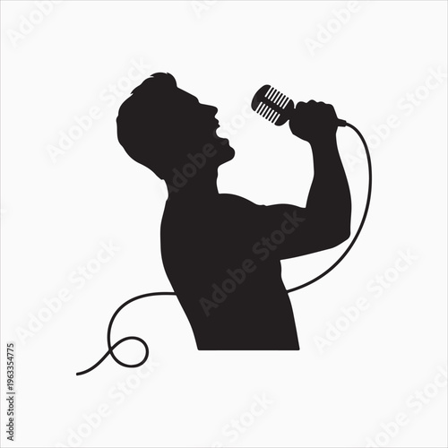 singer with microphone