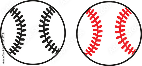 Baseball ball icon. line and glyph version, outline and filled vector sign. Baseball sport game linear and full pictogram. Symbol, logo illustration. 