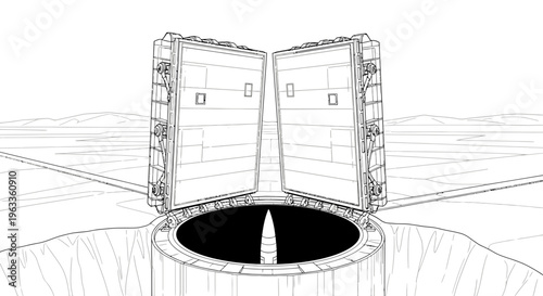 Man Hole Cover Open Underground Access.