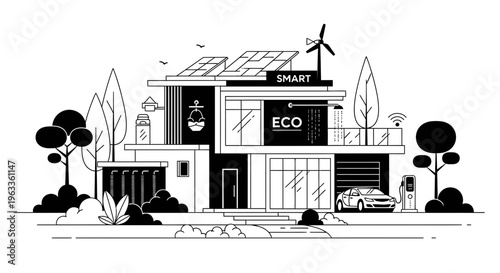 Modern Eco Friendly Smart House Design.